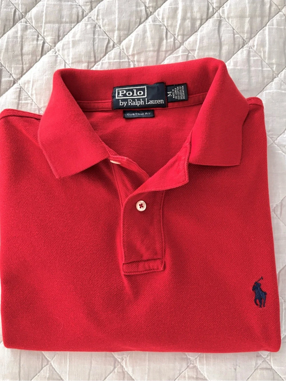 Ralph Lauren Red Polo with Navy Pony